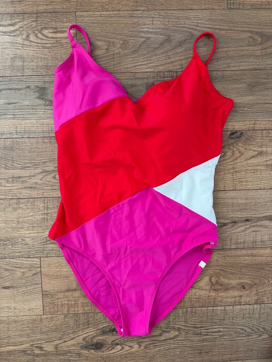 summersalt Other - Summersalt The Marina Pink red White Colorblock One Piece Swimsuit Womens 14
